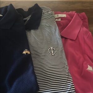 Brooks Brothers Blue and Pink Polo Shirts Classic Style 100% cotton